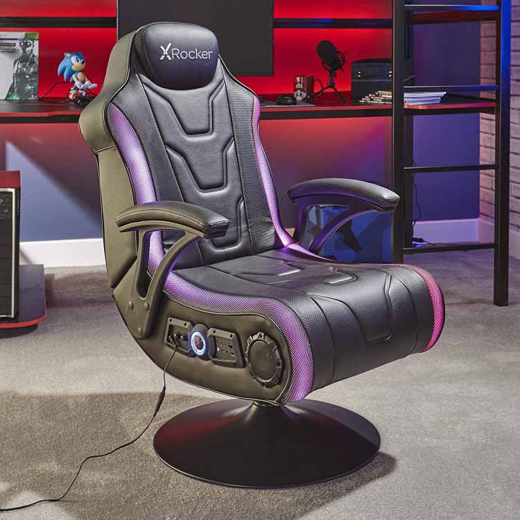 x rocker purple gaming chair